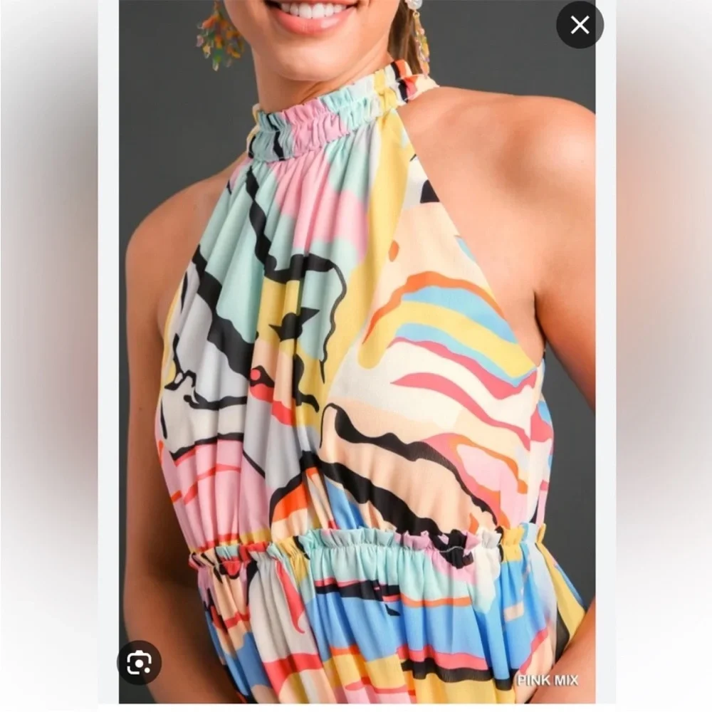 Umgee Find The Fun Midi Dress - Picture 3 of 10
